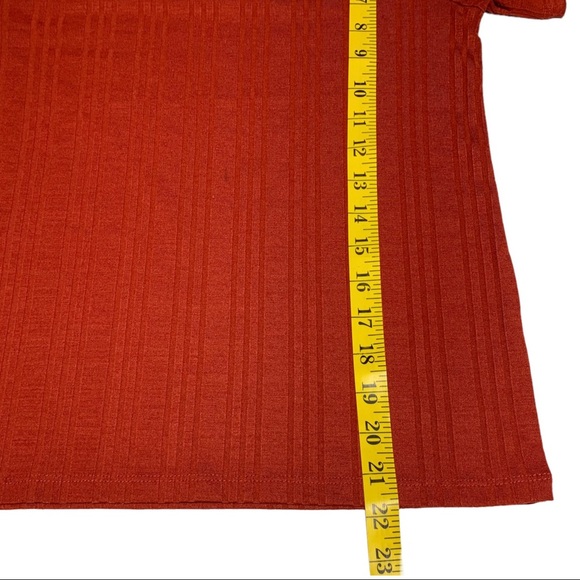 Forever 21 Orange Knit High Neck Knit Top Size Small - Picture 6 of 6